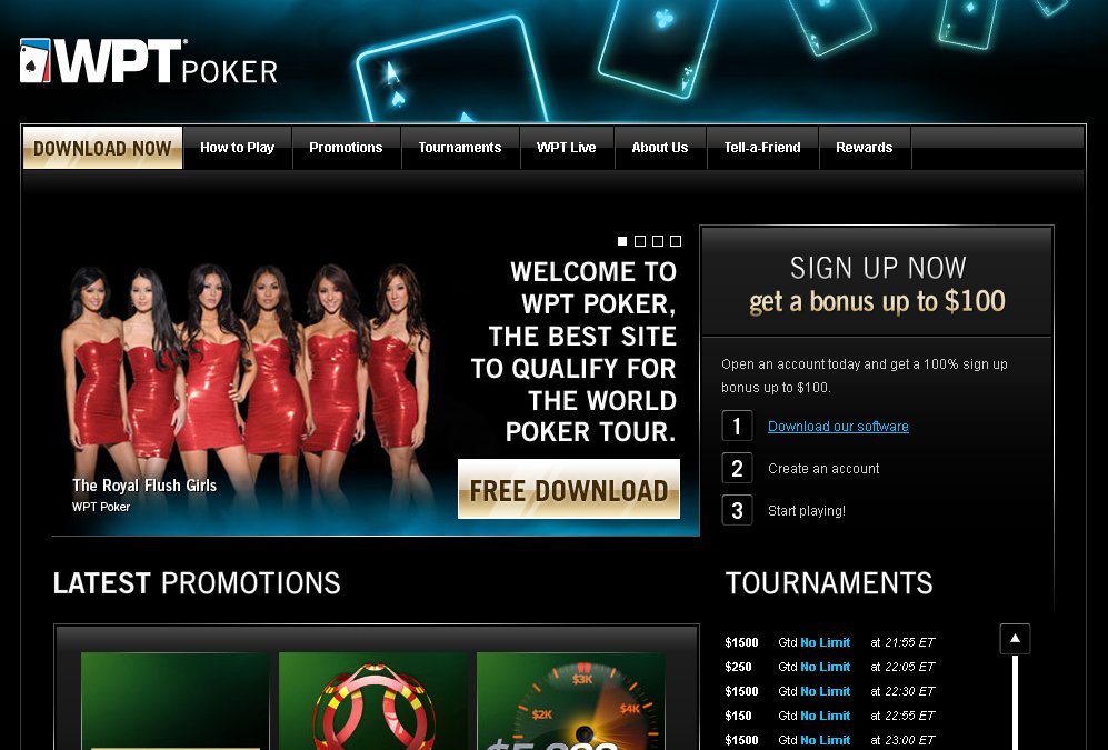 Wpt Poker 100 Sign Up Bonus Wptpoker Com